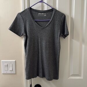 Eddie Bauer, size M, grey tee.  100% Cotton